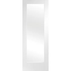Pattern 10 White Primed Internal Door with Obscure (sandblasted) Glass